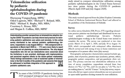 Telemedicine utilization by pediatric ophthalmologists during the COVID-19 pandemic